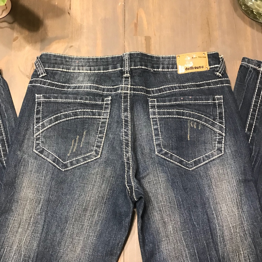 Dollhouse dark wash distressed skinny jeans - Picture 6 of 6